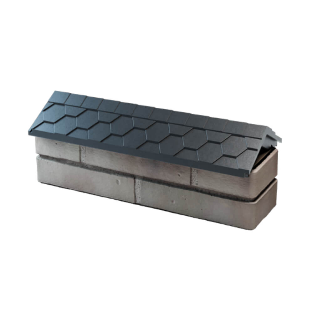 Парапет Zking Эверест Серый с посадкой на 0.5 кирпича (130мм)