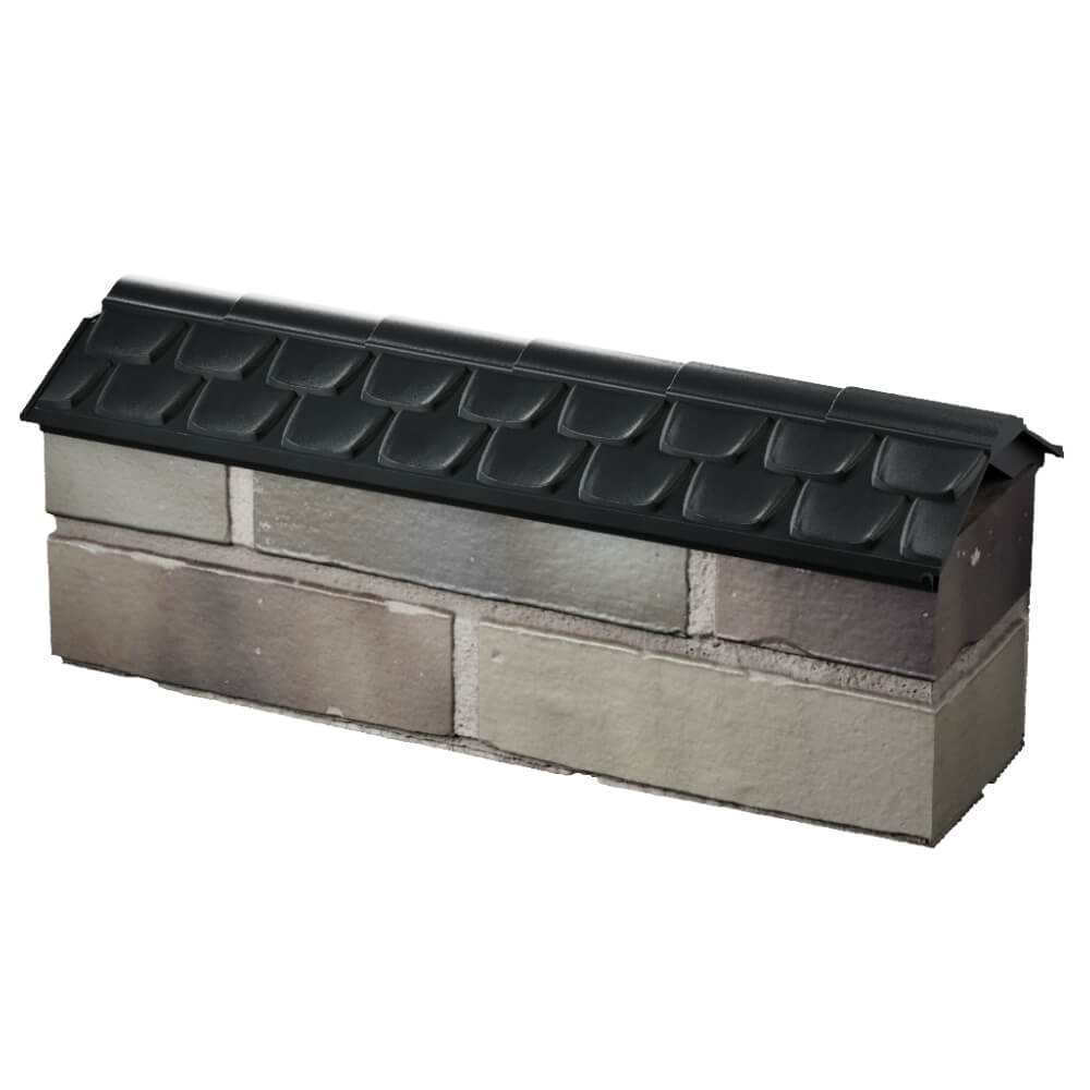 Парапет Zking Эльбрус Черный с посадкой на 0.5 кирпича (130мм)