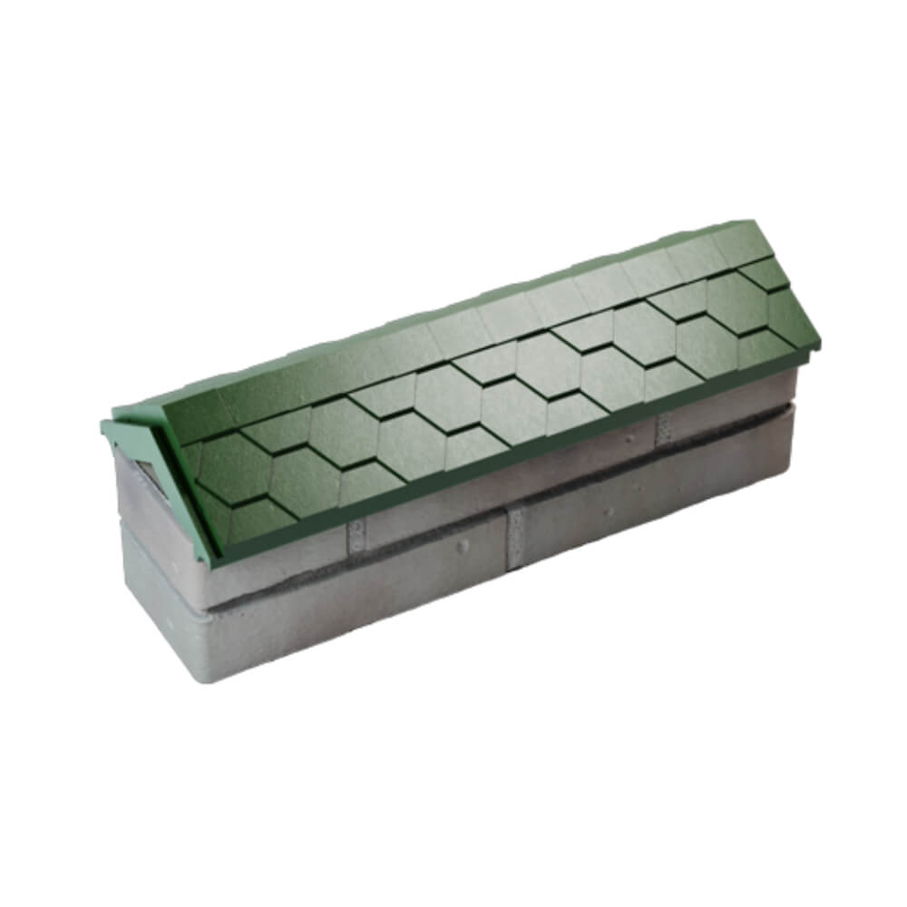 Парапет Zking Эверест Зеленый с посадкой на 0.5 кирпича (130мм)